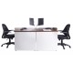 Duo White and Walnut Wave Office Desk